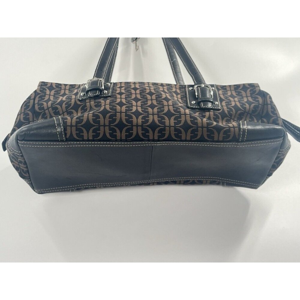 Vintage Y2K Fossil Back Black Brown Shoulder Bag - Picture 6 of 9